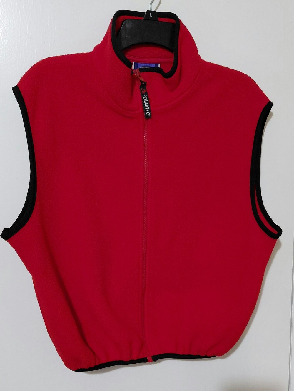 Womens Large Petite Polartek Red Fleece Made In USA Great Condition Many Pockets - Picture 12 of 15